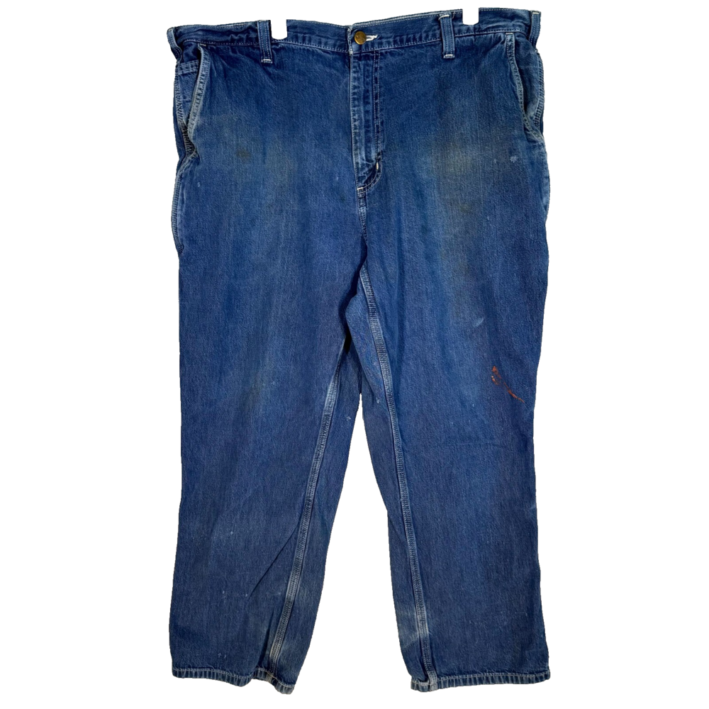 Carhartt Carpenter Jeans Men's 40x28 Blue Denim Dungaree Fit Workwear